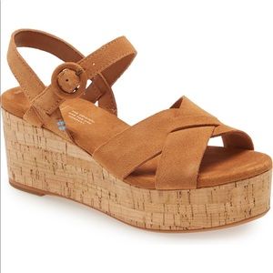 Toms😀NEW😀Willow Espadrille Platform Wedge Sandal